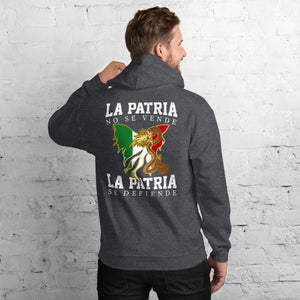 Sudadera La Patria no se vende, la patria se defiende de espaldas