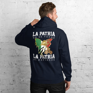 Sudadera La Patria no se vende, la patria se defiende de espaldas